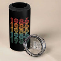 40th Birthday 4 in 1 Can Cooler Tumbler Vintage 1986 Retro 40 Years Old Birthday