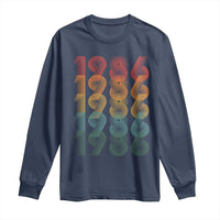 40th Birthday Long Sleeve Shirt Vintage 1986 Retro 40 Years Old Birthday