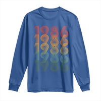 40th Birthday Long Sleeve Shirt Vintage 1986 Retro 40 Years Old Birthday