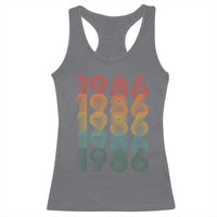 40th Birthday Racerback Tank Top Vintage 1986 Retro 40 Years Old Birthday