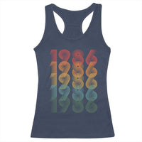 40th Birthday Racerback Tank Top Vintage 1986 Retro 40 Years Old Birthday