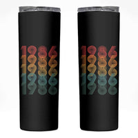 40th Birthday Skinny Tumbler Vintage 1986 Retro 40 Years Old Birthday