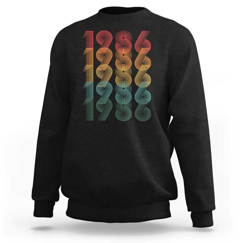40th Birthday Sweatshirt Vintage 1986 Retro 40 Years Old Birthday