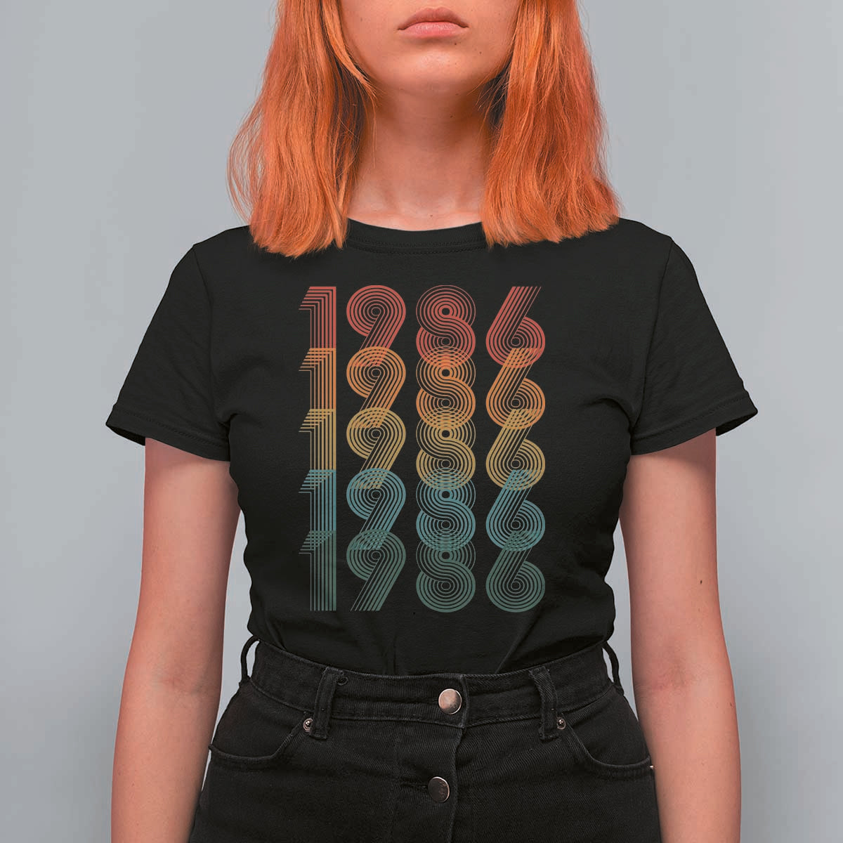 40th Birthday T Shirt For Women Vintage 1986 Retro 40 Years Old Birthday