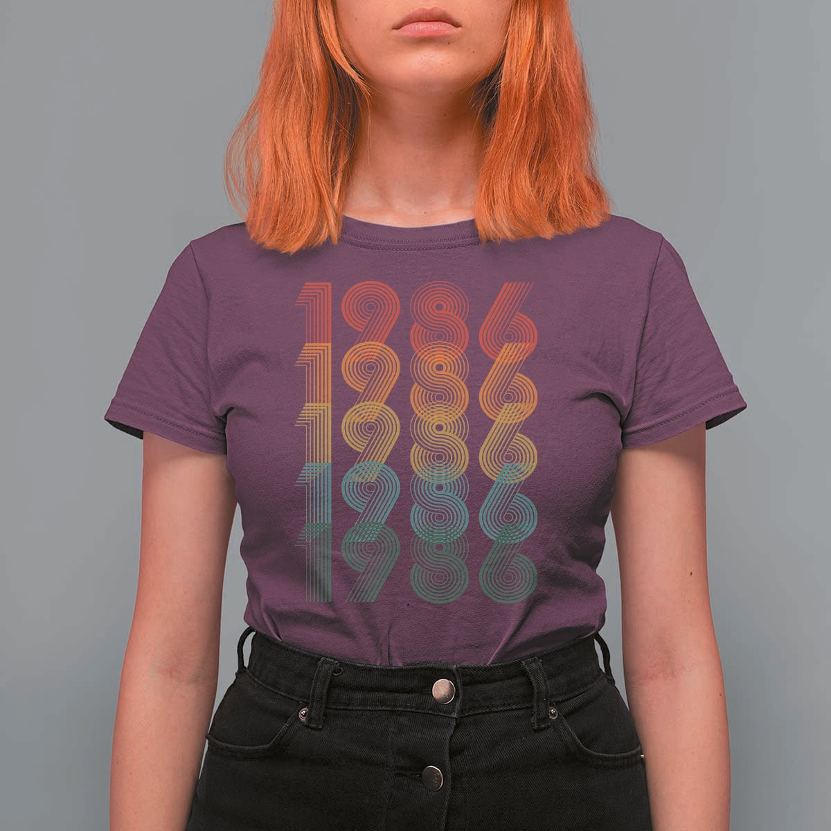 40th Birthday T Shirt For Women Vintage 1986 Retro 40 Years Old Birthday