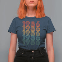 40th Birthday T Shirt For Women Vintage 1986 Retro 40 Years Old Birthday
