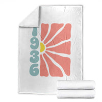 90th Birthday Throw Blanket Vintage 1936 Boho Flowers 90 Years Old Birthday
