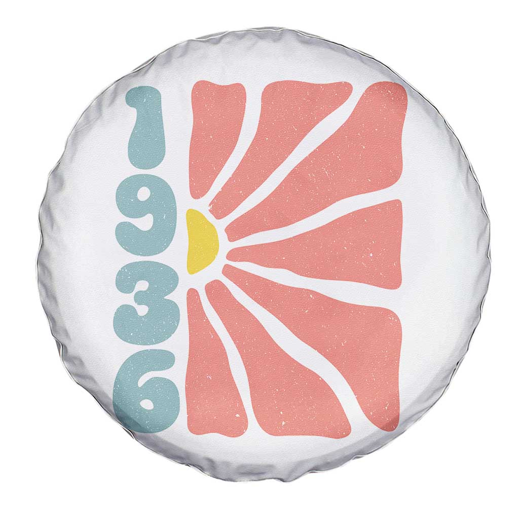 90th Birthday Spare Tire Cover Vintage 1936 Boho Flowers 90 Years Old Birthday