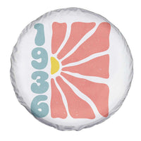 90th Birthday Spare Tire Cover Vintage 1936 Boho Flowers 90 Years Old Birthday