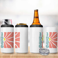 90th Birthday 4 in 1 Can Cooler Tumbler Vintage 1936 Boho Flowers 90 Years Old Birthday