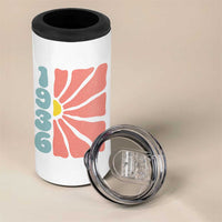 90th Birthday 4 in 1 Can Cooler Tumbler Vintage 1936 Boho Flowers 90 Years Old Birthday