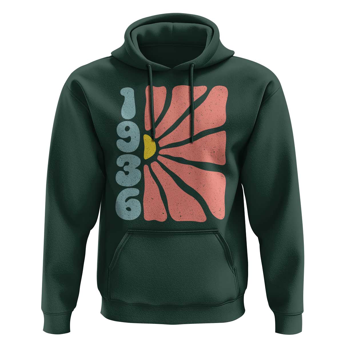 90th Birthday Hoodie Vintage 1936 Boho Flowers 90 Years Old Birthday