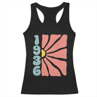 90th Birthday Racerback Tank Top Vintage 1936 Boho Flowers 90 Years Old Birthday