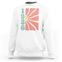 90th Birthday Sweatshirt Vintage 1936 Boho Flowers 90 Years Old Birthday