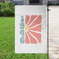 80th Birthday Garden Flag Vintage 1946 Boho Flowers 80 Years Old Birthday