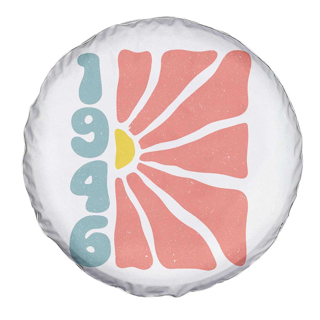 80th Birthday Spare Tire Cover Vintage 1946 Boho Flowers 80 Years Old Birthday