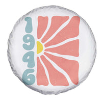 80th Birthday Spare Tire Cover Vintage 1946 Boho Flowers 80 Years Old Birthday