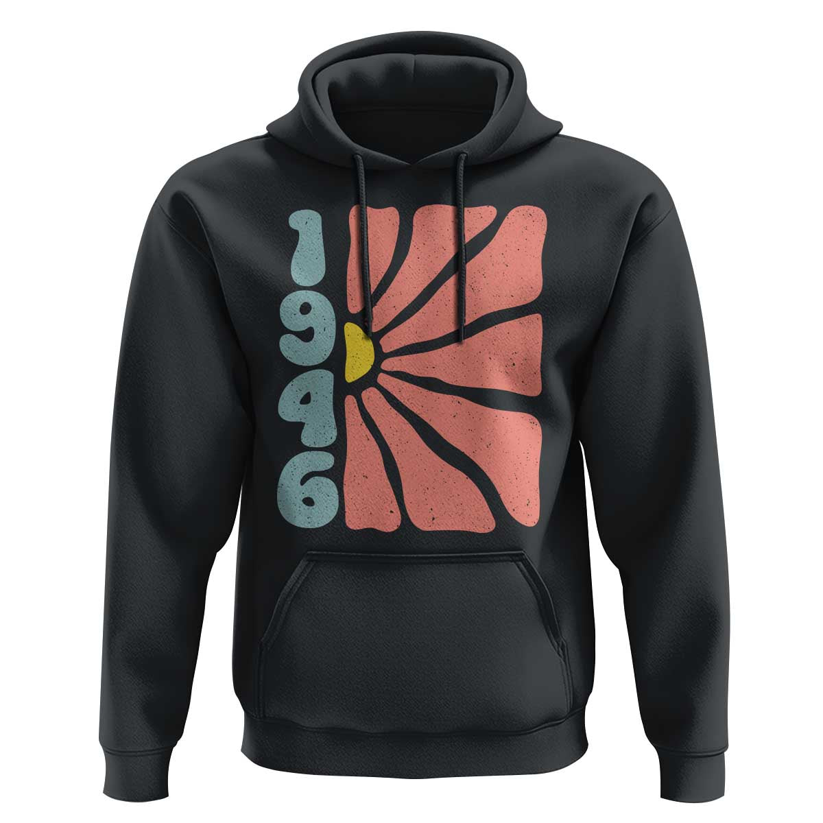 80th Birthday Hoodie Vintage 1946 Boho Flowers 80 Years Old Birthday