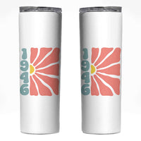 80th Birthday Skinny Tumbler Vintage 1946 Boho Flowers 80 Years Old Birthday