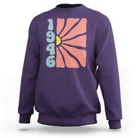 80th Birthday Sweatshirt Vintage 1946 Boho Flowers 80 Years Old Birthday