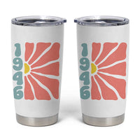 80th Birthday Tumbler Cup Vintage 1946 Boho Flowers 80 Years Old Birthday
