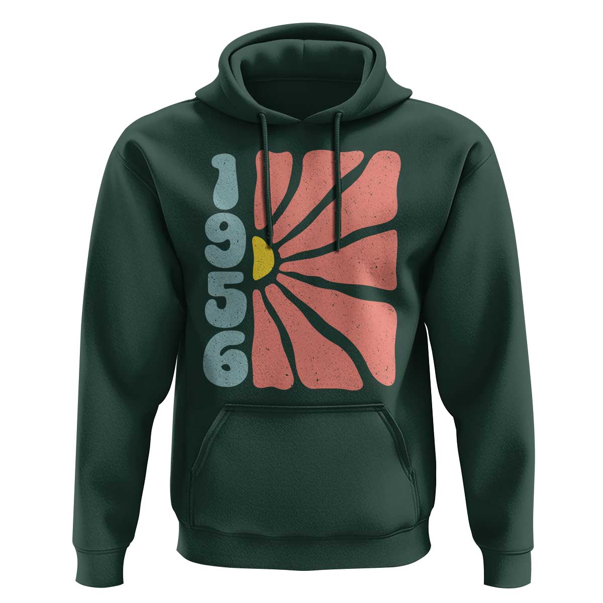 70th Birthday Hoodie Vintage 1956 Boho Flowers 70 Years Old Birthday