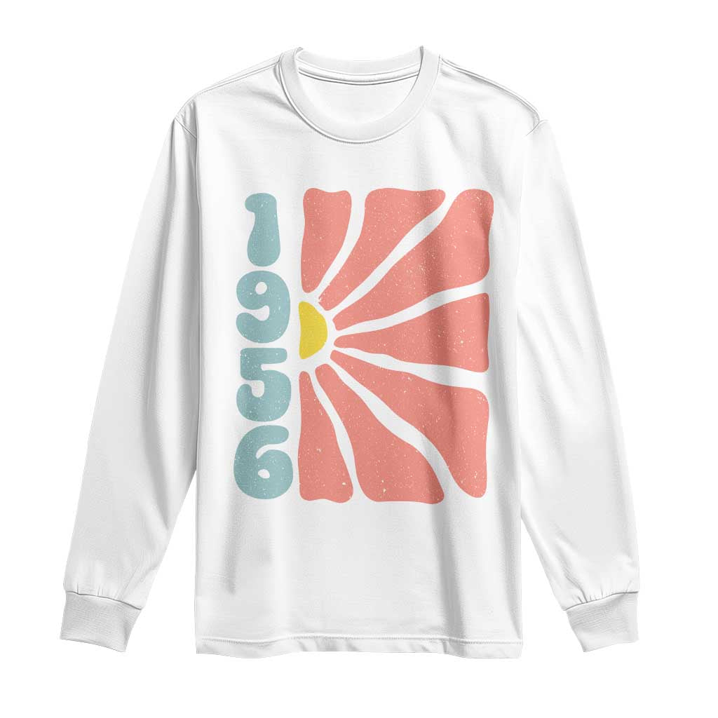 70th Birthday Long Sleeve Shirt Vintage 1956 Boho Flowers 70 Years Old Birthday