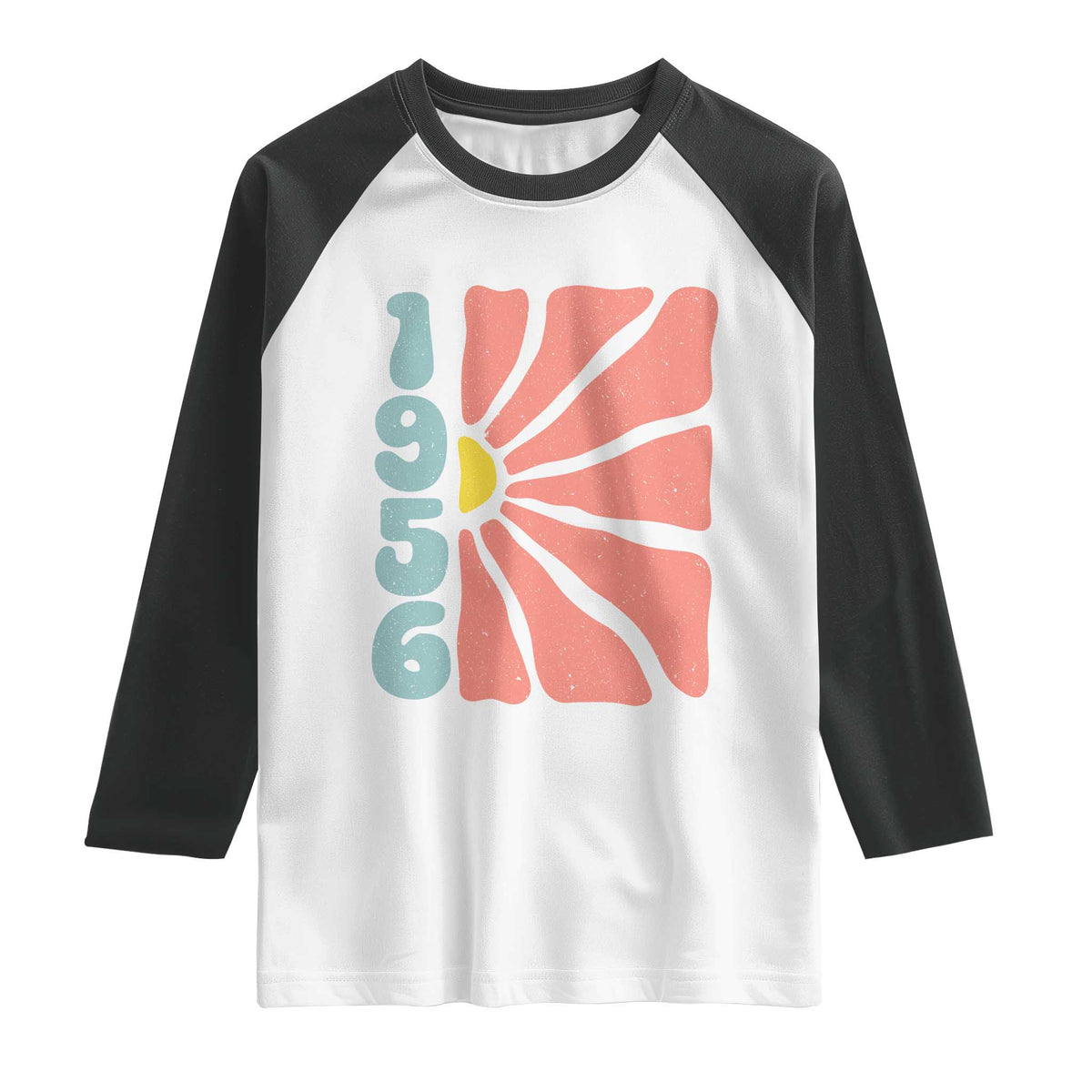 70th Birthday Raglan Shirt Vintage 1956 Boho Flowers 70 Years Old Birthday