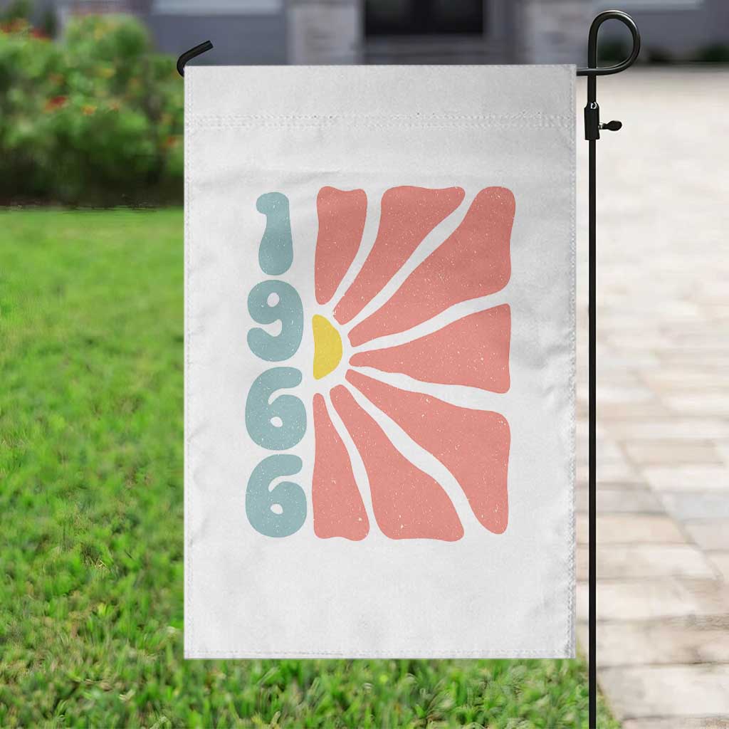 60th Birthday Garden Flag Vintage 1966 Boho Flowers 60 Years Old Birthday