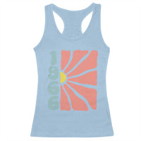 60th Birthday Racerback Tank Top Vintage 1966 Boho Flowers 60 Years Old Birthday