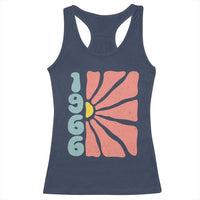 60th Birthday Racerback Tank Top Vintage 1966 Boho Flowers 60 Years Old Birthday