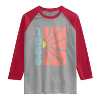 60th Birthday Raglan Shirt Vintage 1966 Boho Flowers 60 Years Old Birthday