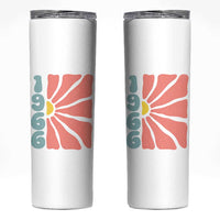 60th Birthday Skinny Tumbler Vintage 1966 Boho Flowers 60 Years Old Birthday