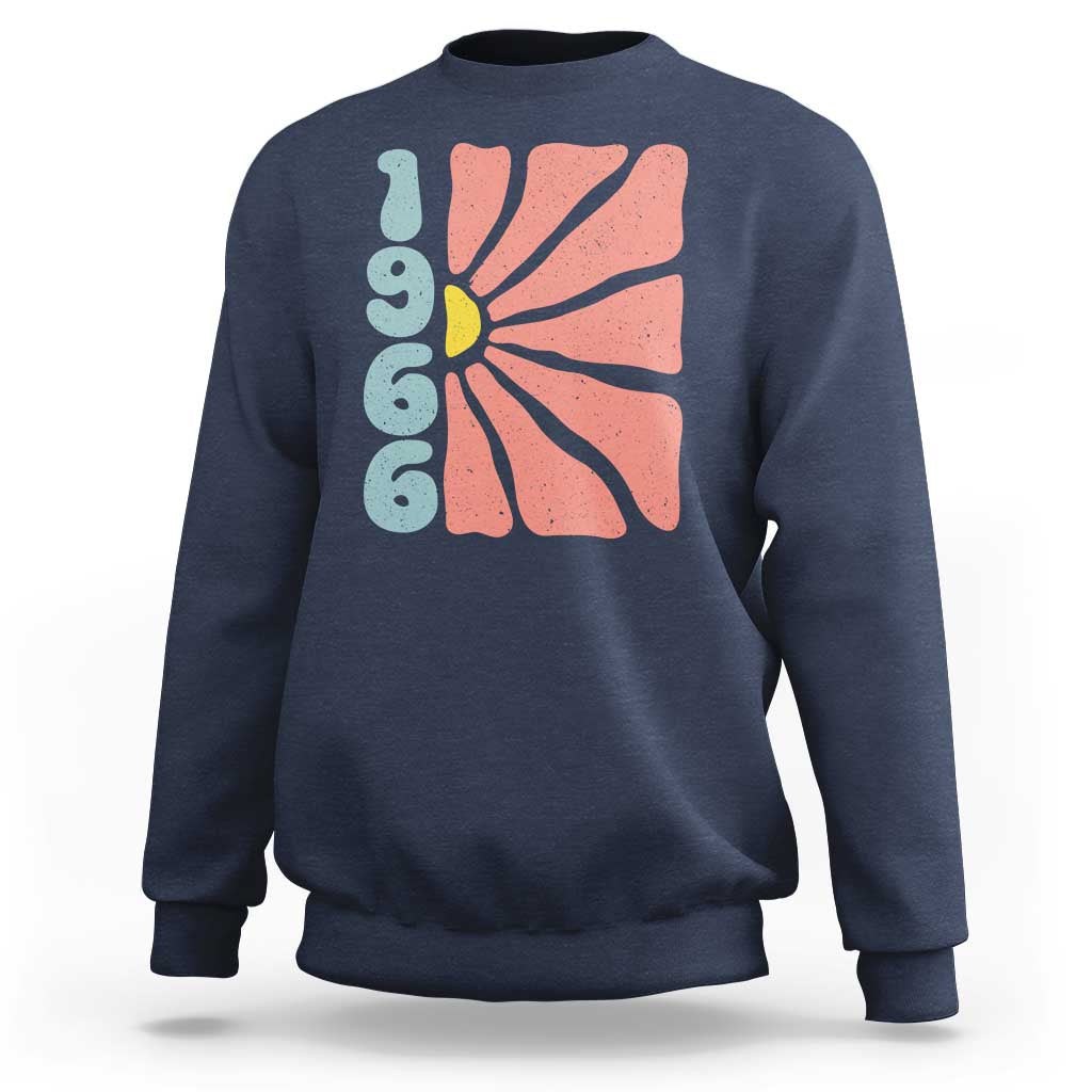 60th Birthday Sweatshirt Vintage 1966 Boho Flowers 60 Years Old Birthday