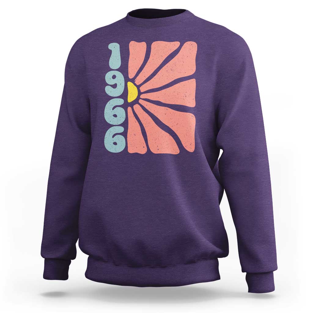 60th Birthday Sweatshirt Vintage 1966 Boho Flowers 60 Years Old Birthday