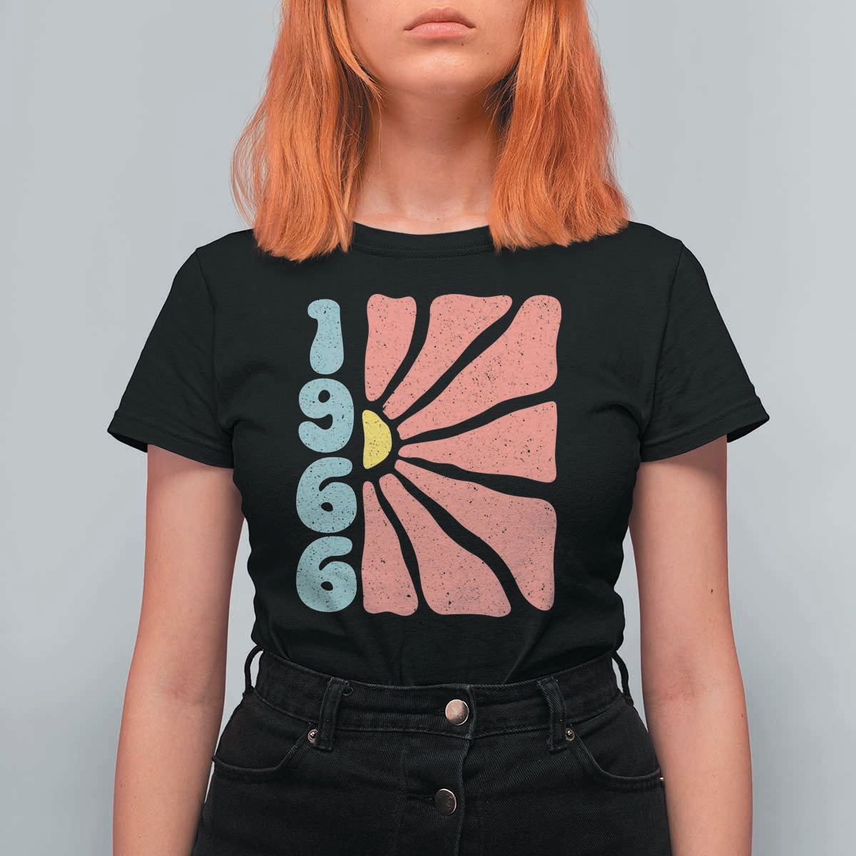 60th Birthday T Shirt For Women Vintage 1966 Boho Flowers 60 Years Old Birthday