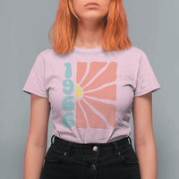 60th Birthday T Shirt For Women Vintage 1966 Boho Flowers 60 Years Old Birthday