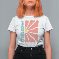 60th Birthday T Shirt For Women Vintage 1966 Boho Flowers 60 Years Old Birthday