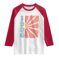 30th Birthday Raglan Shirt Vintage 1996 Boho Flowers 30 Years Old Birthday