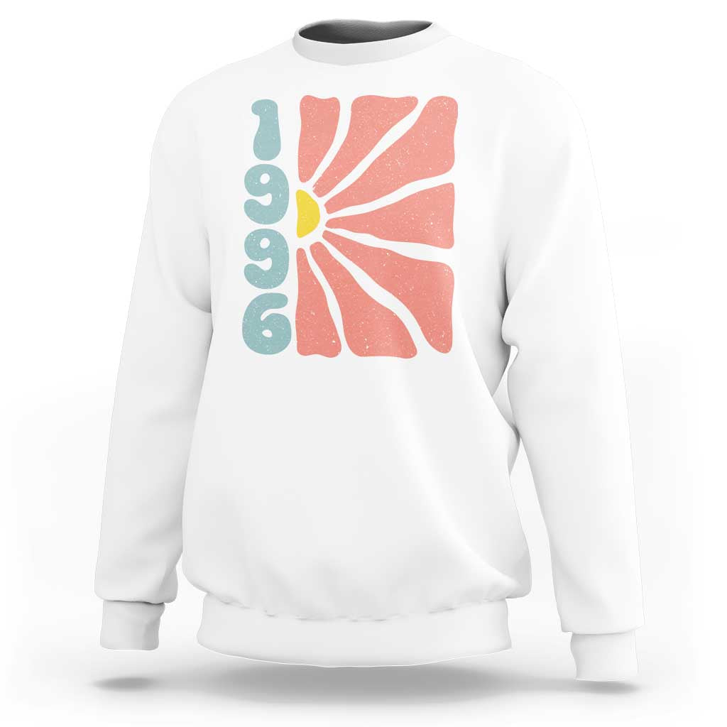 30th Birthday Sweatshirt Vintage 1996 Boho Flowers 30 Years Old Birthday