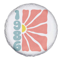 40th Birthday Spare Tire Cover Vintage 1986 Boho Flowers 40 Years Old Birthday