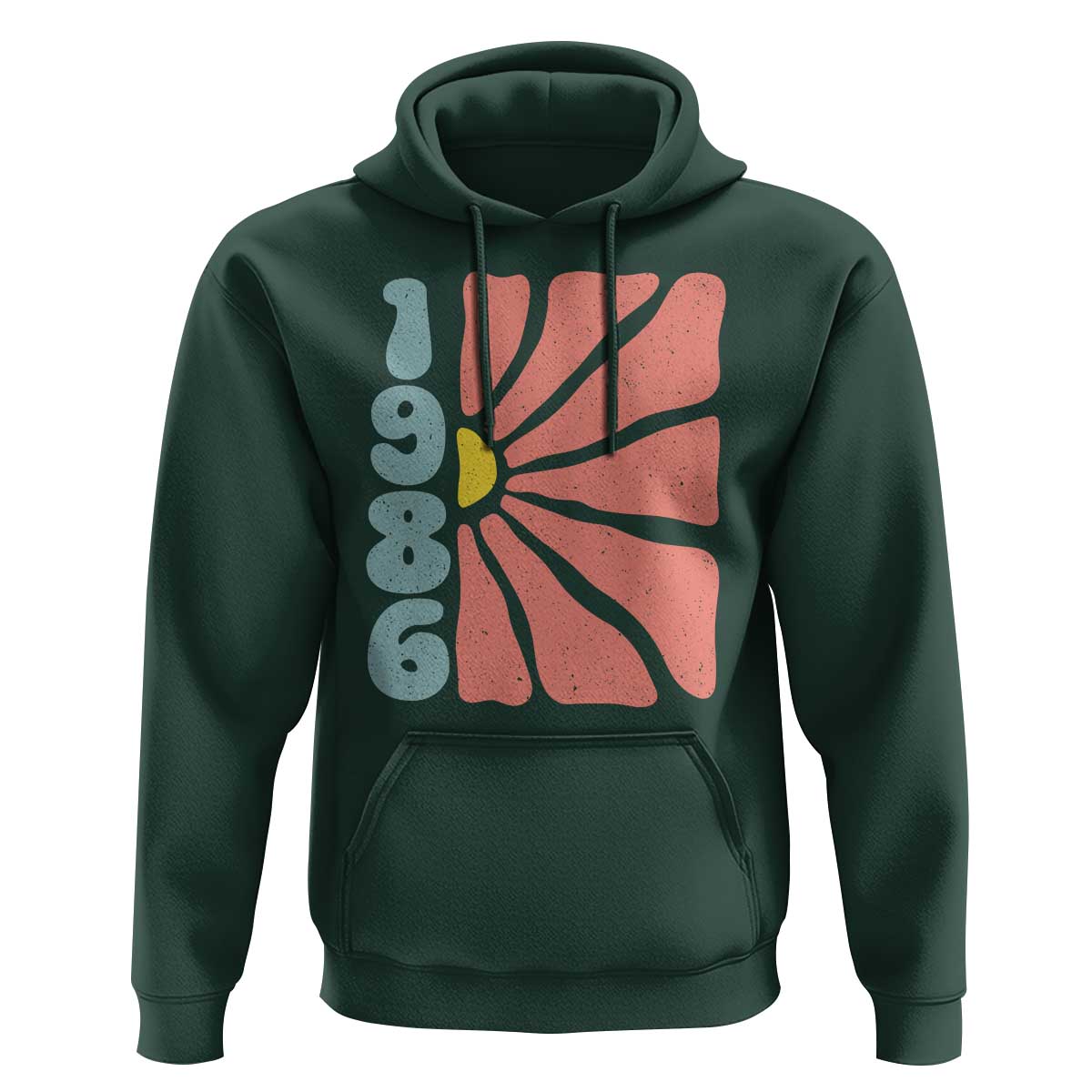 40th Birthday Hoodie Vintage 1986 Boho Flowers 40 Years Old Birthday