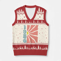 40th Birthday V-Neck Knit Sweater Vest Vintage 1986 Boho Flowers 40 Years Old Birthday