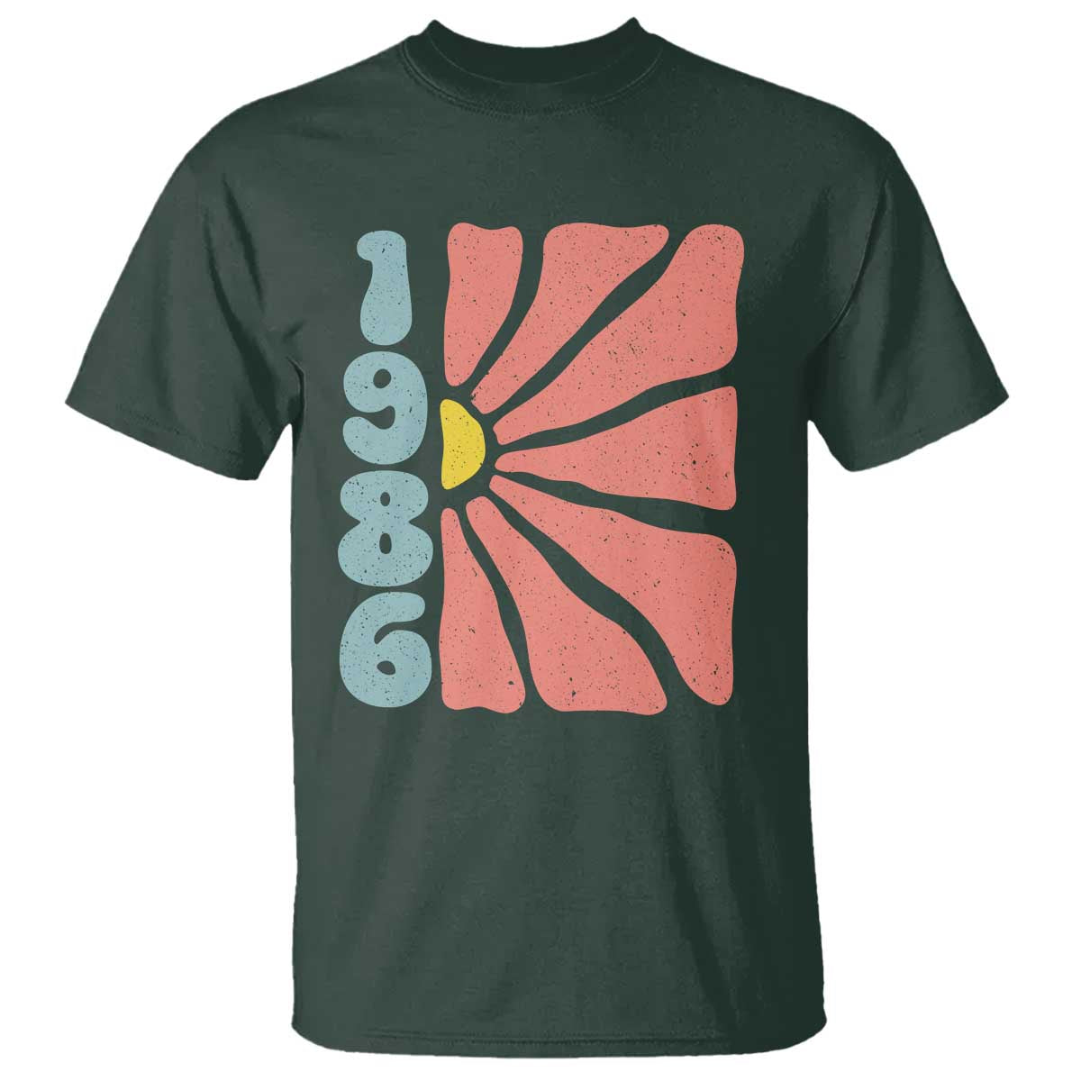 40th Birthday T Shirt Vintage 1986 Boho Flowers 40 Years Old Birthday