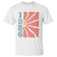 40th Birthday T Shirt Vintage 1986 Boho Flowers 40 Years Old Birthday