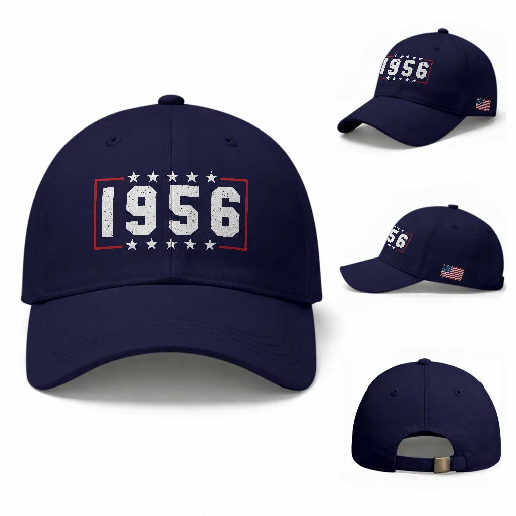 70th Birthday Baseball Cap Vintage 1956 70 Years Old Birthday Stars And Stripes