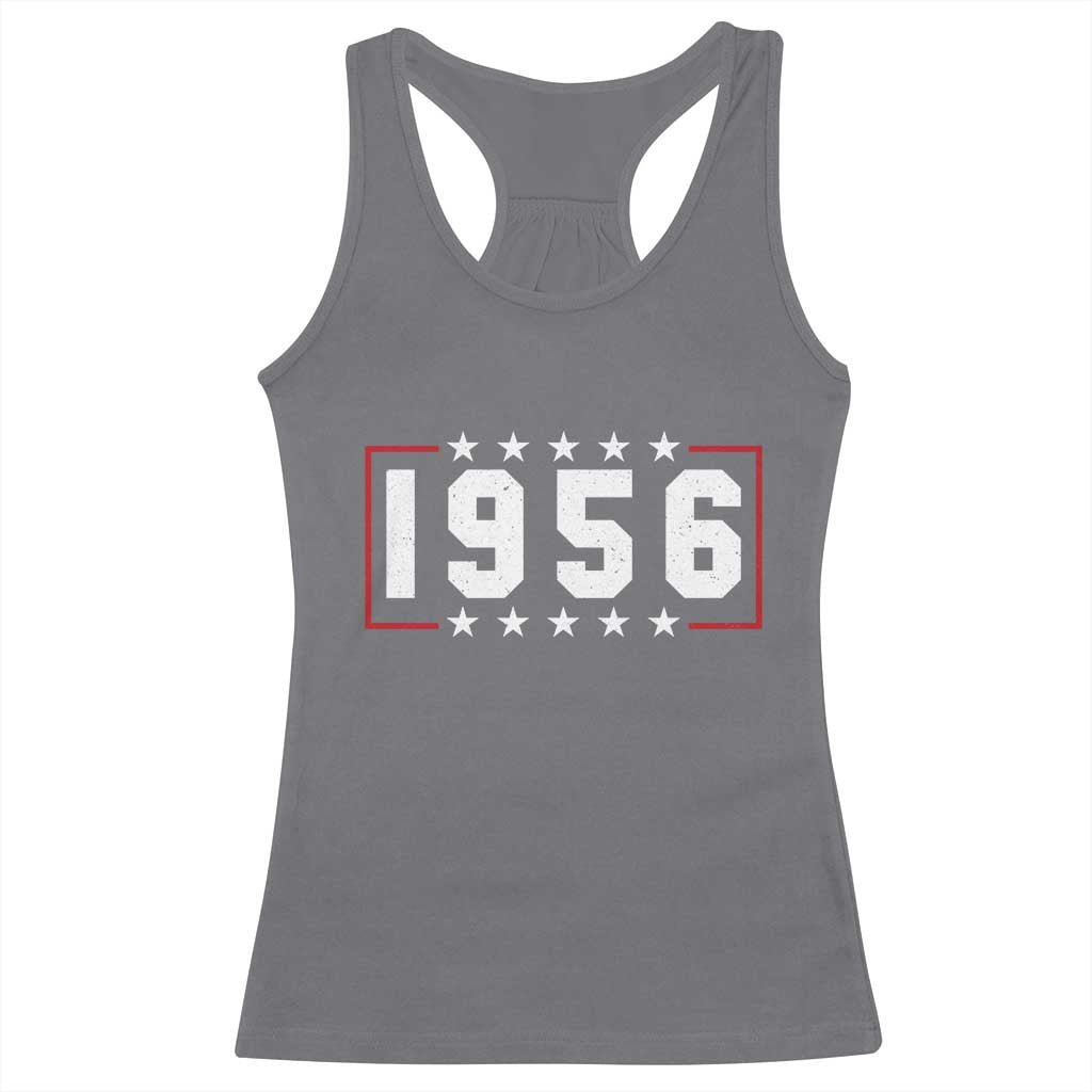 70th Birthday Racerback Tank Top Vintage 1956 70 Years Old Birthday Stars And Stripes