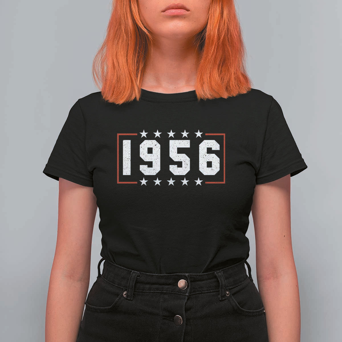 70th Birthday T Shirt For Women Vintage 1956 70 Years Old Birthday Stars And Stripes
