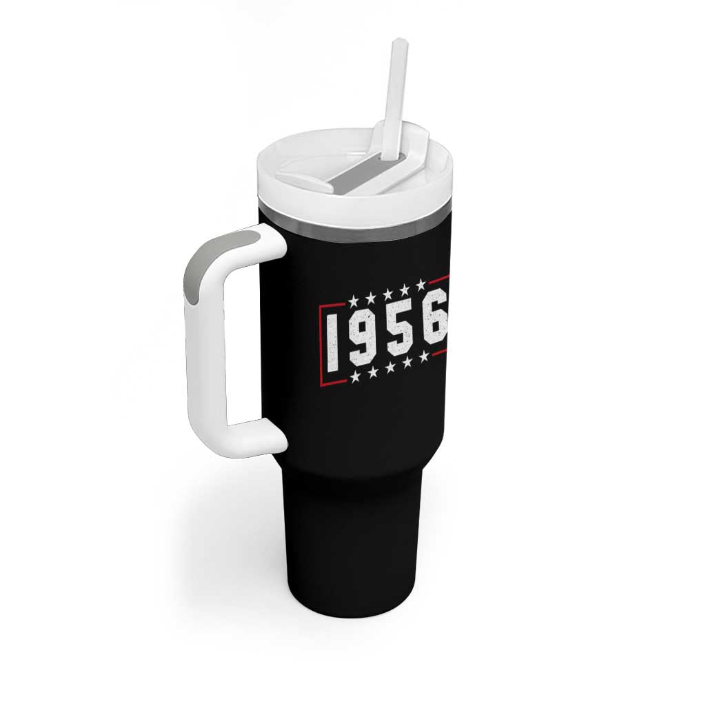70th Birthday Tumbler With Handle Vintage 1956 70 Years Old Birthday Stars And Stripes