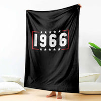 60th Birthday Throw Blanket Vintage 1966 60 Years Old Birthday Stars And Stripes